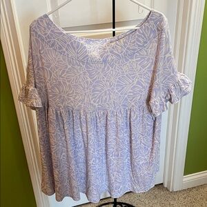 NWOT Floral Lavender Women's Top